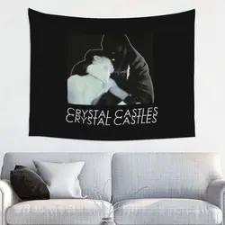 Crystal Castles Tapestry Hippie Fabric Wall Hanging Electronic Music Decor for Bedroom Background Cloth Witchcraft Wall Tapestry