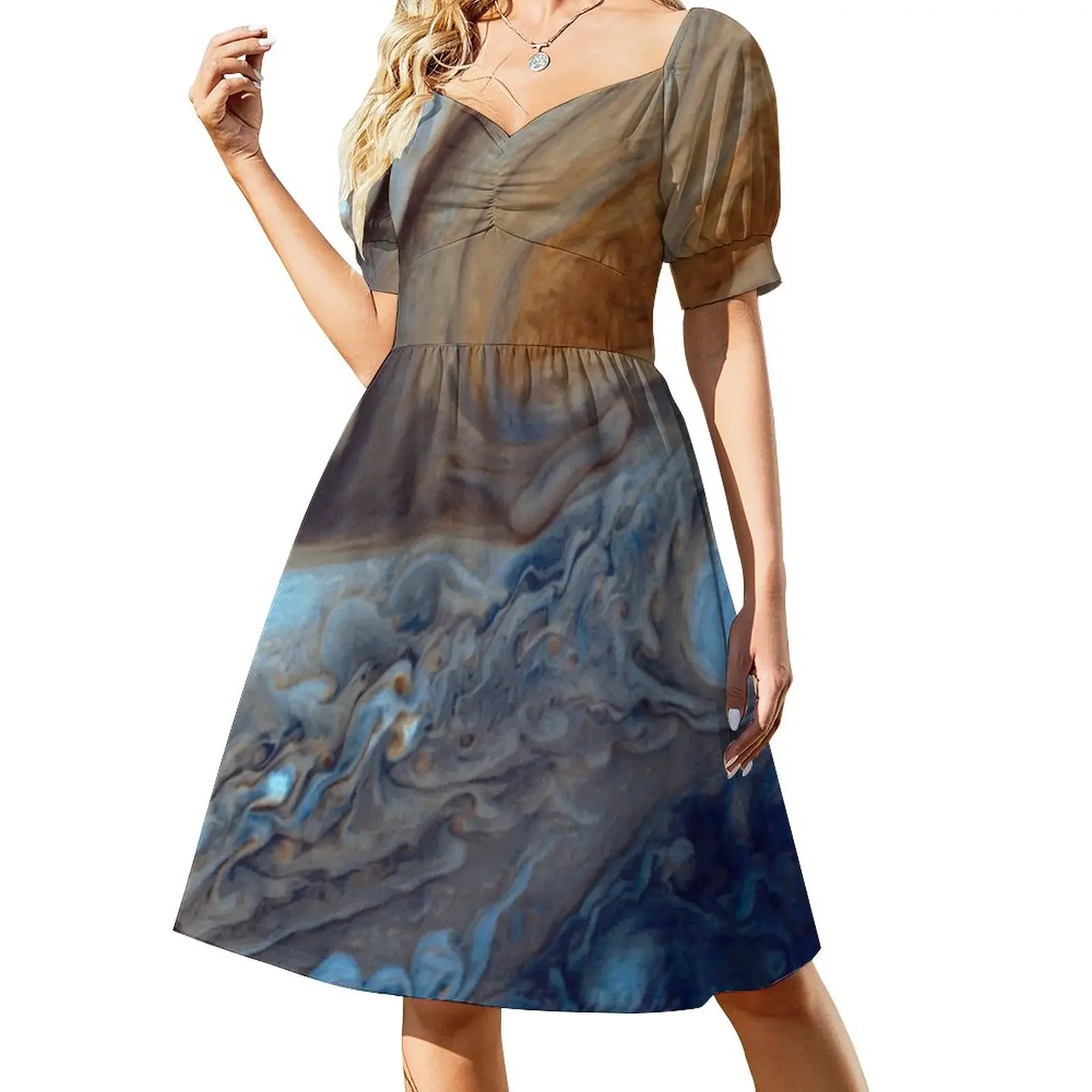 

Jupiter's Clouds Short-Sleeved Dress long sleeve dress african dresses for woman elegant dresses for women