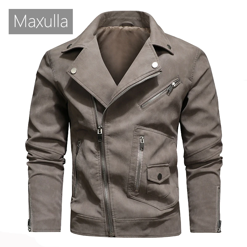 Maxulla Winter Men's PU Jackets Casual Warm Moto Leather Jacket Male Slim Fit Business Biker Leather Coats Mens Brand Clothing