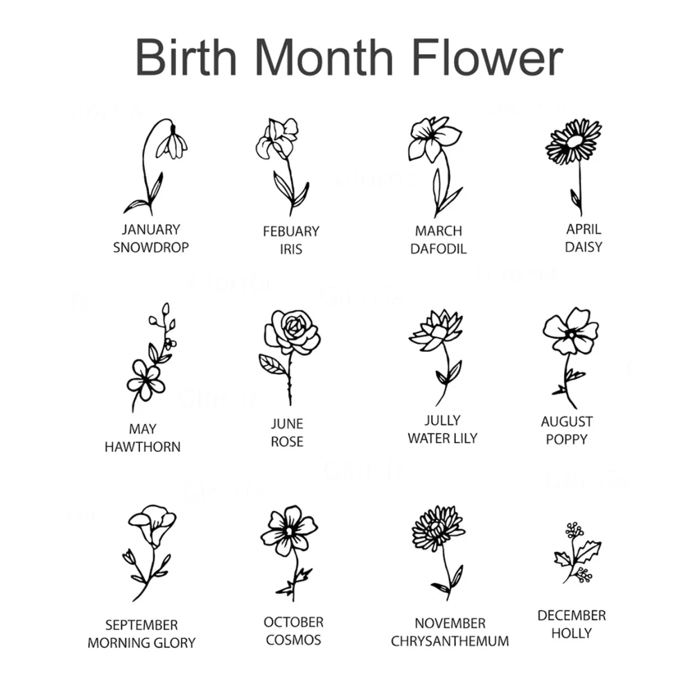 Haiyufly Custom Birth Flower Earring for Women Stainless Steel Jewelry Personalized Dainty Mother Kids Dangle Christmas Gift