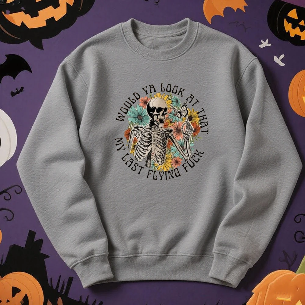 هالوين البلوز مضحك الهيكل العظمي هوديي مخيف الخريف سترة سوف نظر ذلك آخر تحلق المحملة القوطية الفكاهة هدية للجنسين