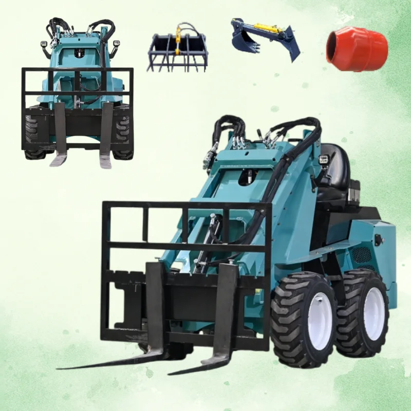 رسوم الشحن EPA Euro5 Dingo Skeed Steer Minicargador disel جرافات انزلاقية صغيرة كهربائية صغيرة انزلاقية التوجيه محمل المسار #2