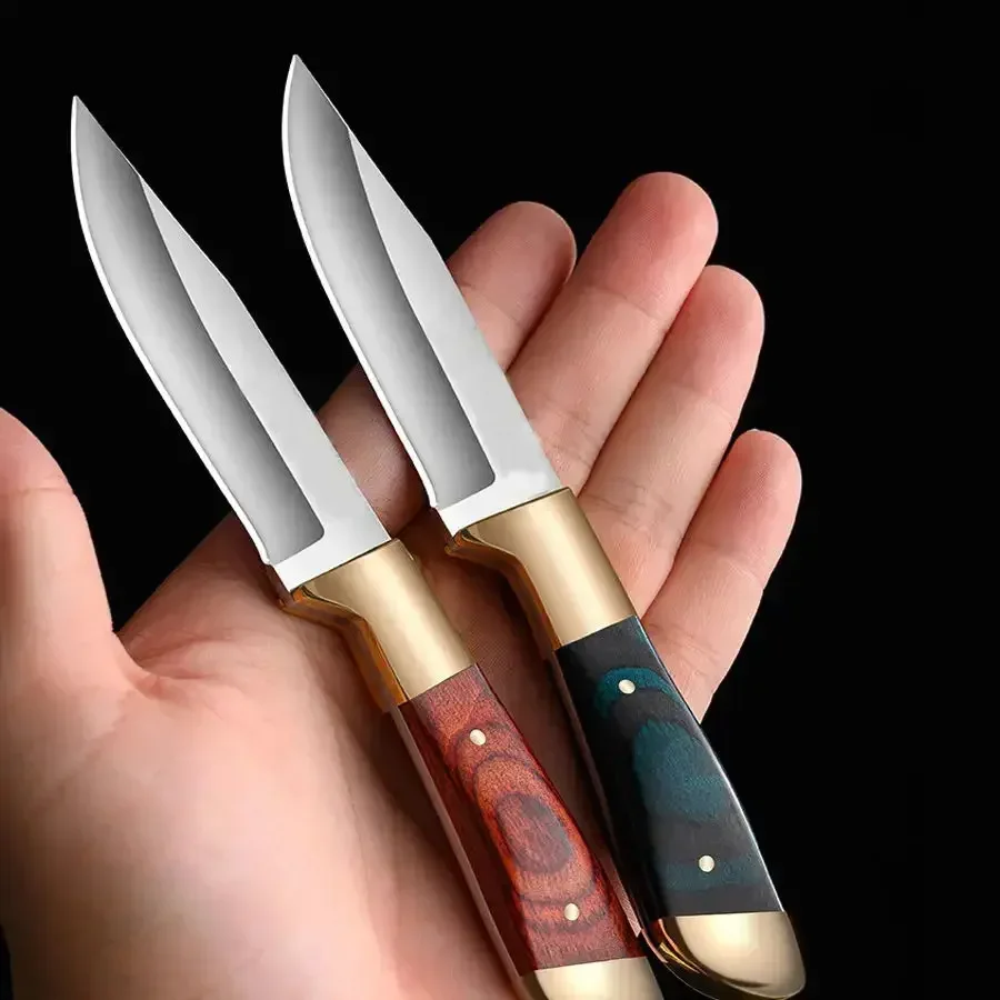 1pc Kitchen boning knife EDC portable knife, fixed blade, sharp fruit knife for lamb chop knife, barbecue knife