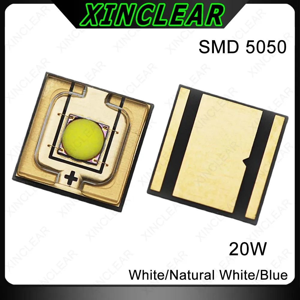 High Power Laser Light Beads 20W White Natural White Blue 450nm LED SMD 5050 Chips For DIY Flashlight Headlight Miner's Lamp