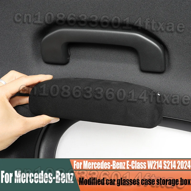 For Mercedes-Benz E-Class W214 S214 2024 Car Roof Handle Modification Glasses Case Car Interior Modification Accessories