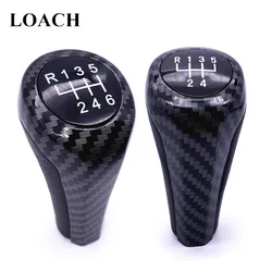 Carbon Fiber Gear Shift Knob for BMW E90 E91 E92 E46 E53 E60 E61 E63 E65 E81 E82 E83 E84 E87 X1 X3 X5 1356Series Pen POMO Head