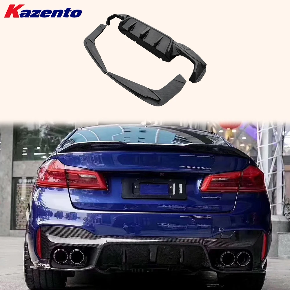 

For BMW 5 Series G30 (17-19 M Sport Only) Carbon 3DTI Style Rear Diffuser Lip