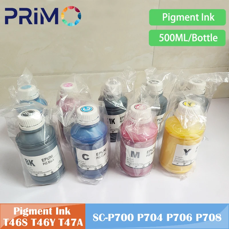 T47A T46A T46S 770 500ML 10Colors Refill Pigment Ink for Epson SureColor SC-P700 P704 P706 P708 P900 P904 P906 P908 T47A1 T46A1