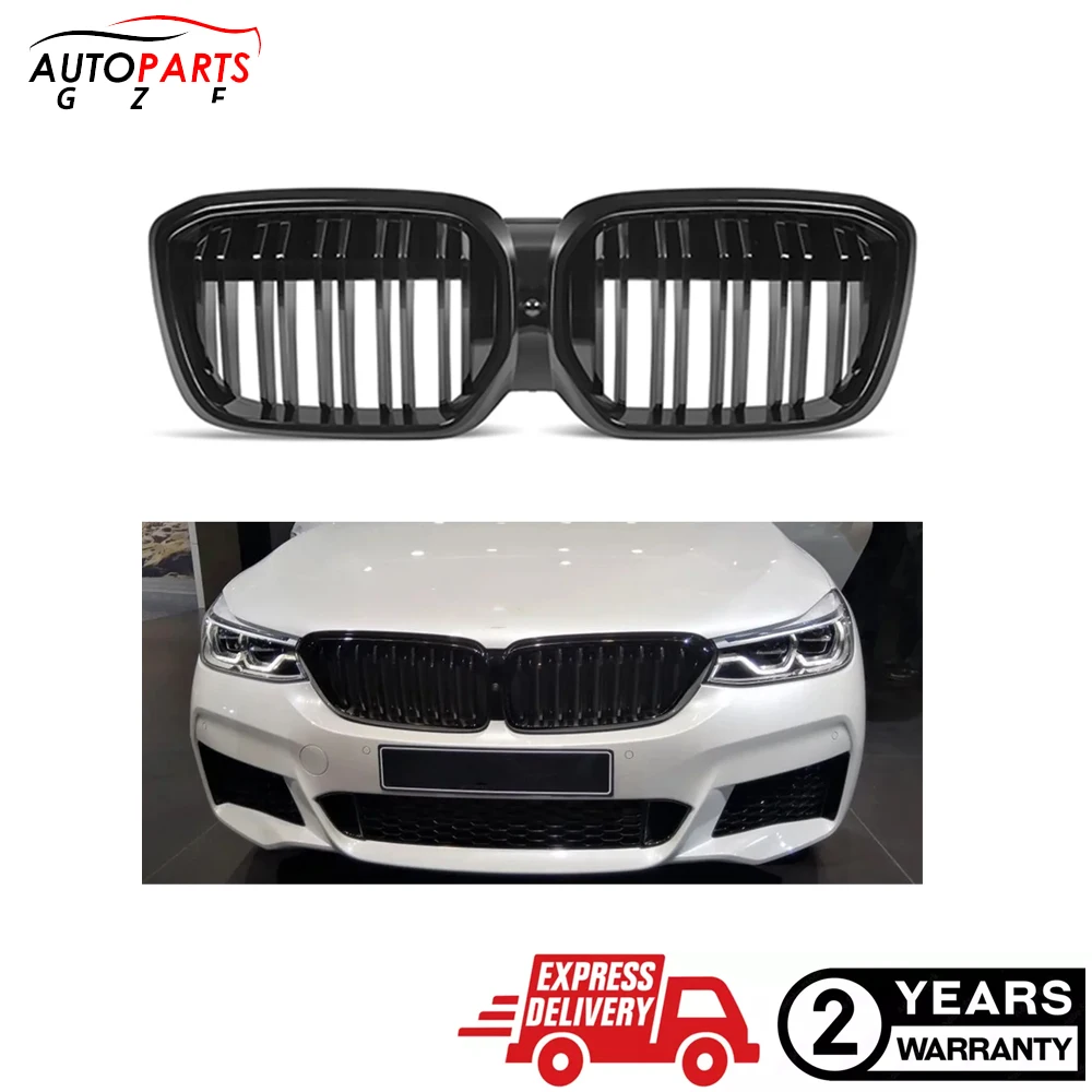 For 2022 BMW IX3 G08 Front Bumper Mesh Kidney Grille Cover Gloss Black