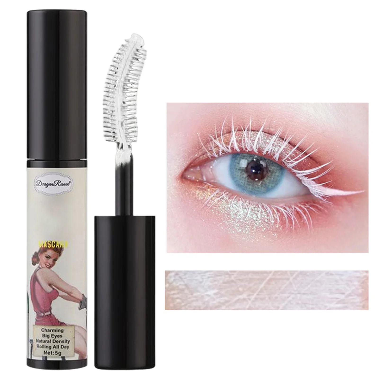 Farbige Mascara flüssige Wimpern Mascara wasserdichte wisch feste langlebige Mascara für größere Augen und buntes Augen Make-up