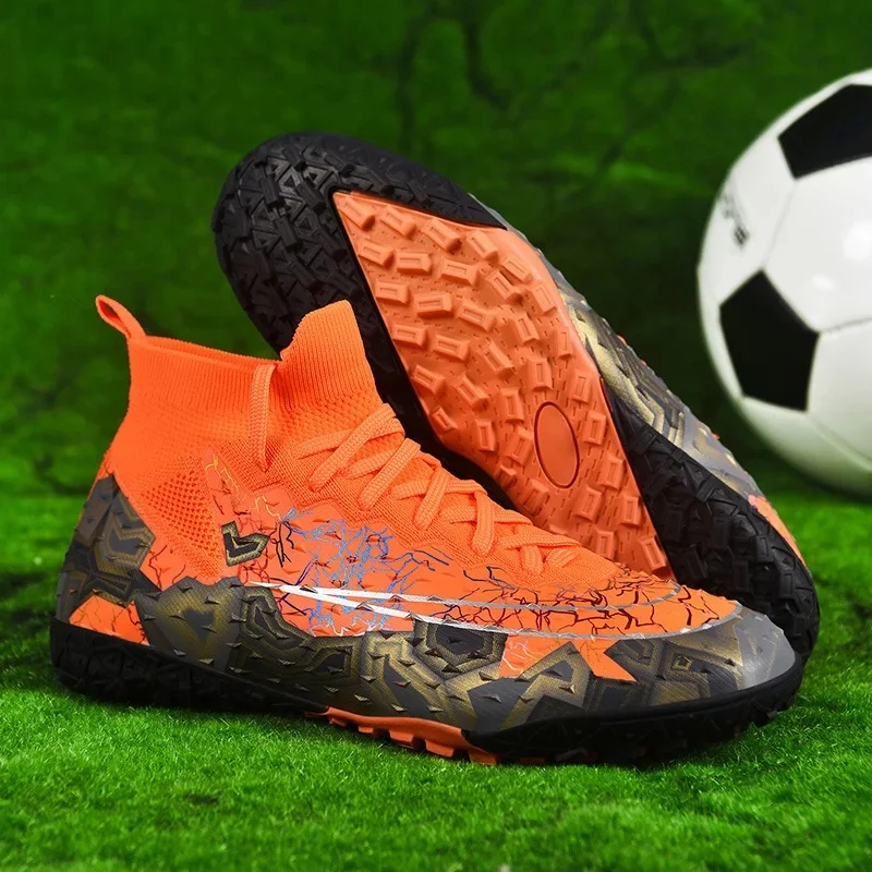 

Training Shoes Men Soccer Shoes Football Shoes Men Blue Futsal Training Drop Shipping Outdoor Non-Slip Grass Cleats Match Turf