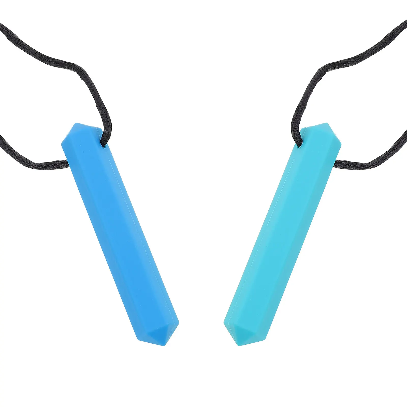 

2Pcs Silicone Baby Teether Pendant Chew Necklace for Infant Teething Stage Teeth Biting Lightweight Molar