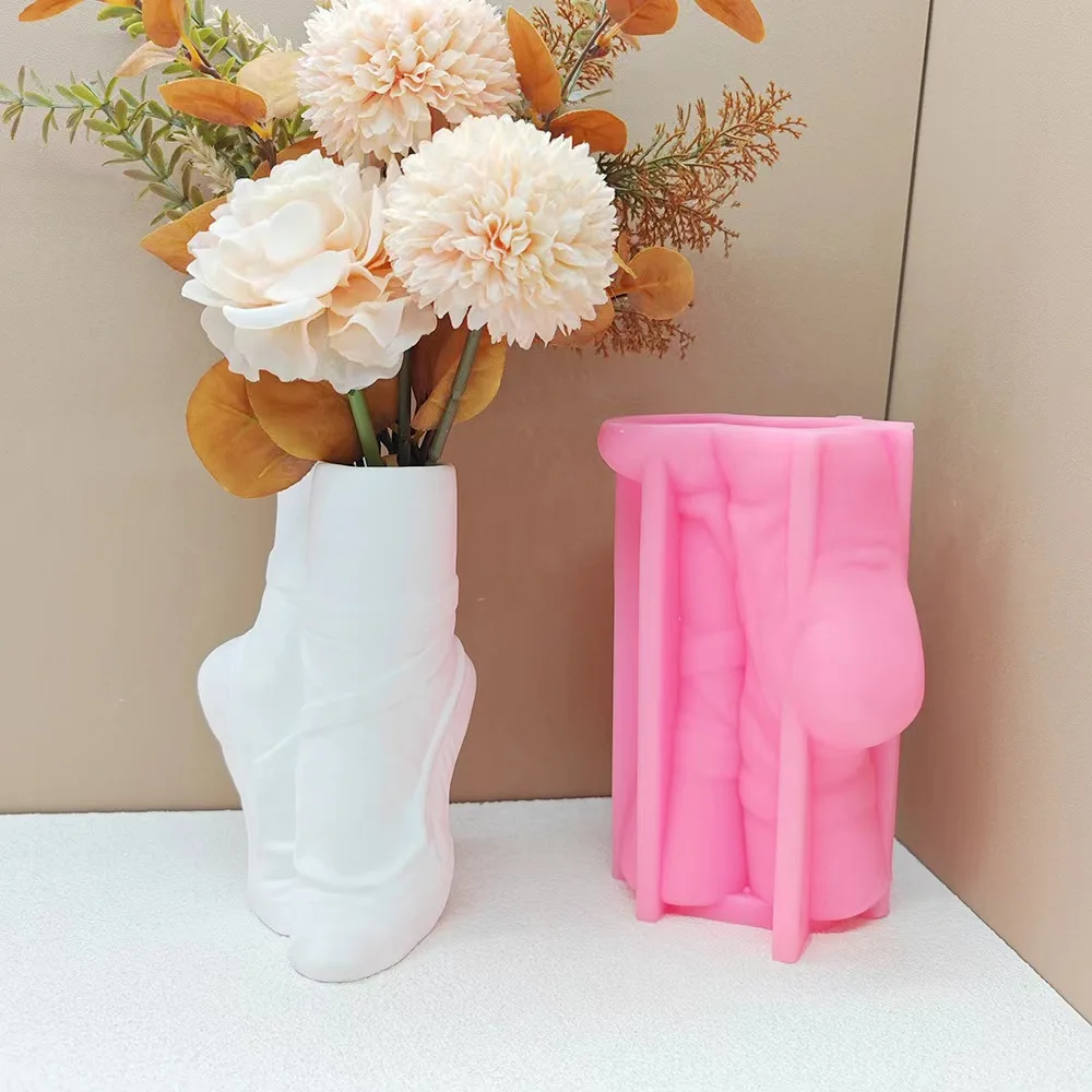 

Creative Ballet Tiptoe Silicone Vase Mold DIY Cement Gypsum Clay Pouring Resin Flowerpot Mold Home Decoration Ornaments Crafts