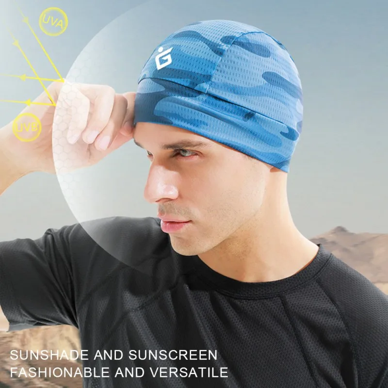 Cooling Skull Cap Ice Silk Quick Dry Hats Summer Sunscreen Cap Outdoor Cycling Hat Breathable Brimless Caps Bicycle Headscarfs