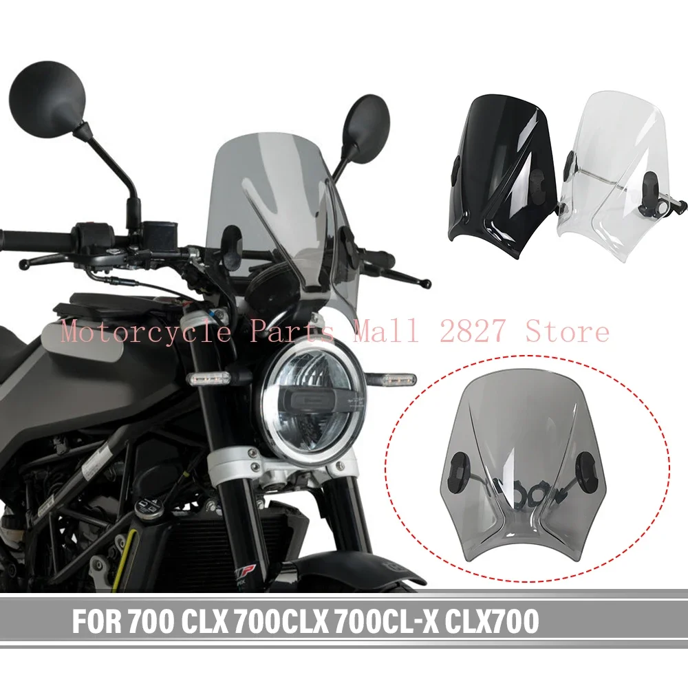 For 700 CLX 700CLX 700CL-X CLX700 Motorcycle Windshield Windscreen Round Headlight Street Bikes Wind Deflectors