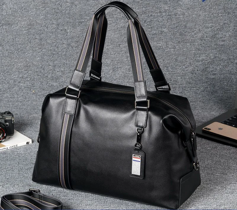 

2026 New Cow Genuine Leather Travel Bags Luxury Men Large Capacity Portable Male Shoulder Bags Brand Travel Duffle Tote Bag
