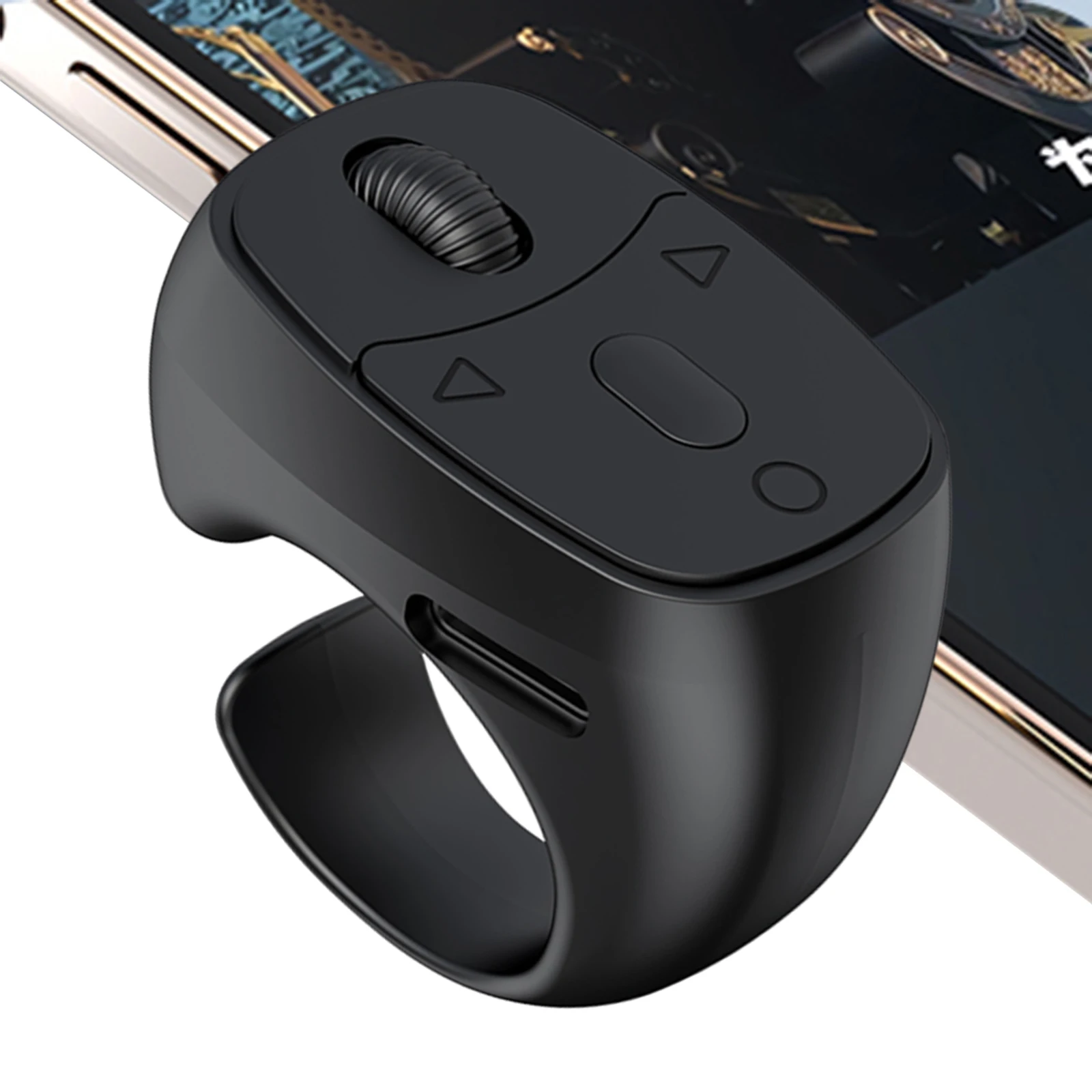 BT 5.3 Remote Control Mouse Video Flipping And Browsing Finger Ring Mouse Scrolling Ring Wireless Camera Shutter Selfie Button
