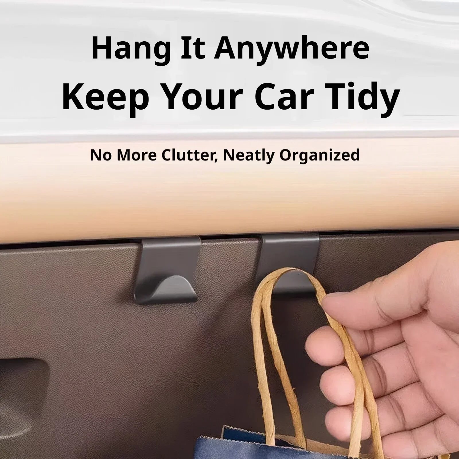 ABS car passenger glove box hook multifunctional hidden safety car passenger hook mini storage clip seat storage rack