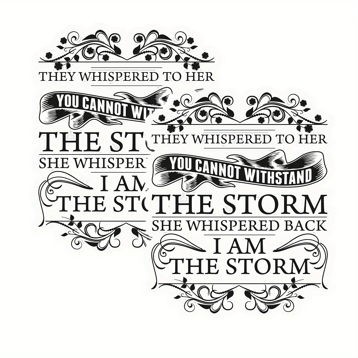 

"I Am The Storm" Durable Car Exterior Stickers, Waterproof Decals, Bold Quote Vehicle Decor Accessories for Auto Enthusiasts
