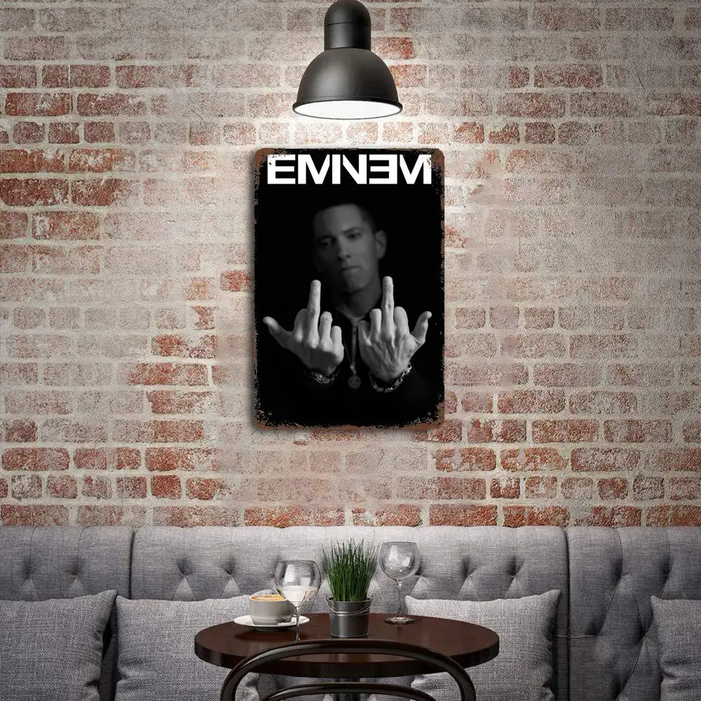 Eminem (Mugshot) metal Decor Poster Vintage Tin Sign Metal Sign Decorative Plaque for Pub Bar Man Cave Club Wall Decoration