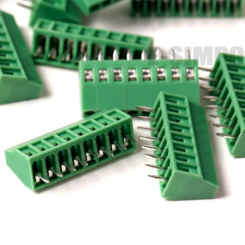 50pcs 2.54mm Terminal Block, 0.1