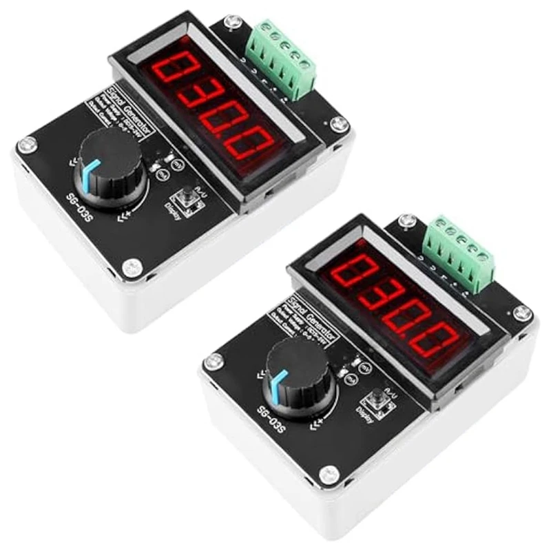 

2 Adjustable Signal Generator,DC0-10V 4-20Ma Current Voltage Analog Simulator For Value Adjusting PLC Panel LED Testing-AT81