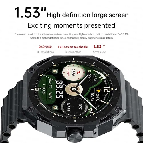 Imagen 2 del producto 2026 nuevo 1,53 HD Smartwatch pantalla seguimiento de salud Bluetooth llamada asistente de voz deporte multifunción Smartwatch al aire libre hombres