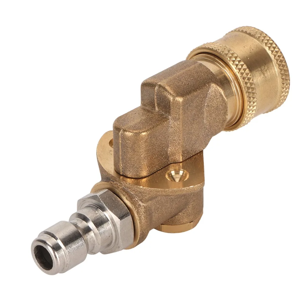 4500psi Pressure Washer Pivoting Coupler 4500 PSI 5 Angles 180 Degree Quick Connecting Pivoting Coupler 7 Angles 240 Degree