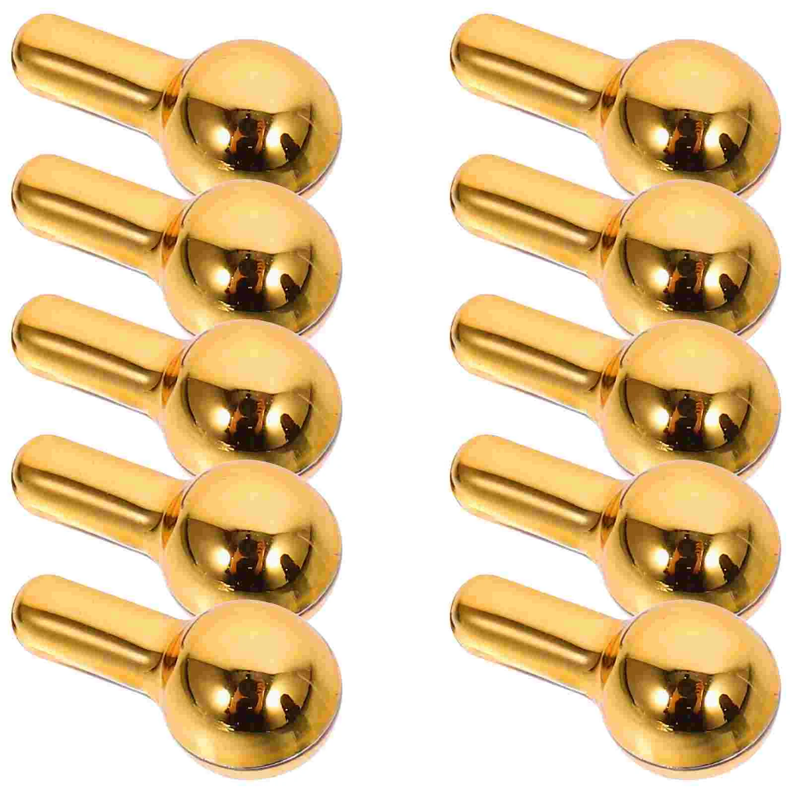 10 Pcs Baby Dolls House Door Handle Toy Room Cabinet For Dollhouse Gold Handles