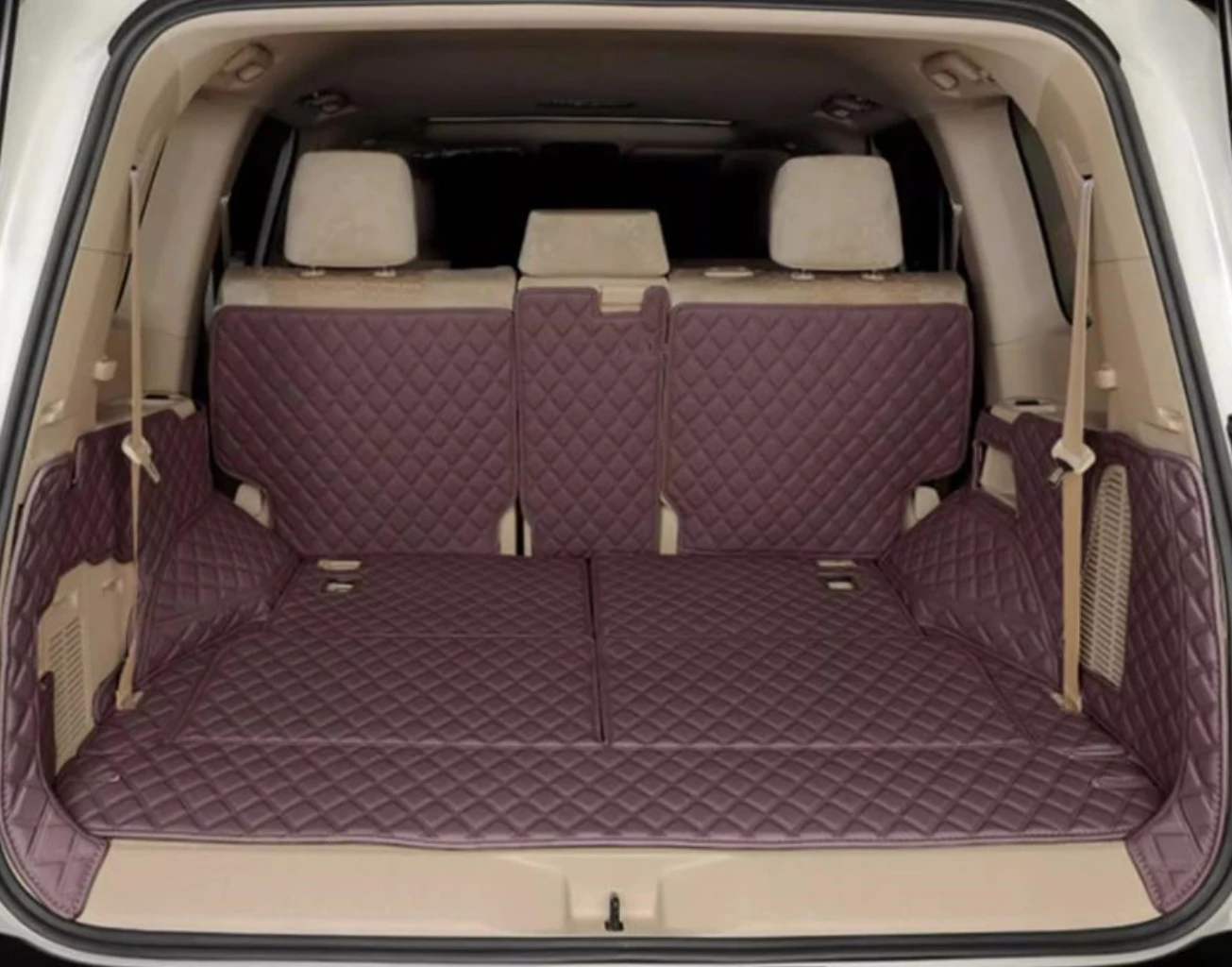 Special car trunk mats for Toyota Land Cruiser 300 7 seats 2025-2022 High quality cargo liner boot carpets cover for LC300 2024