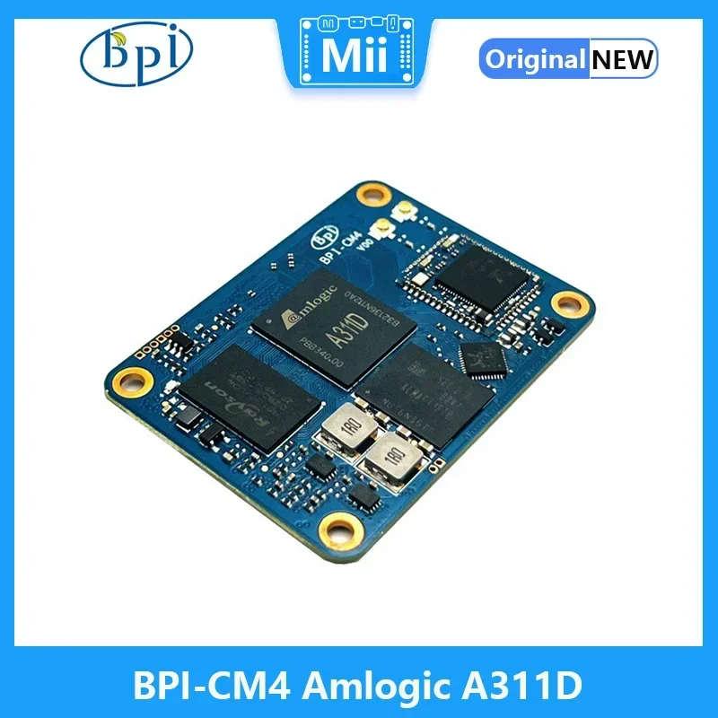 

Banana Pi BPI-CM4 Amlogic A311D Четырехъядерный ARM Cortex-A73 4G LPDDR4 16G eMMC Minipcie 26PIN Поддержка выхода HDMI Работа Android Linux