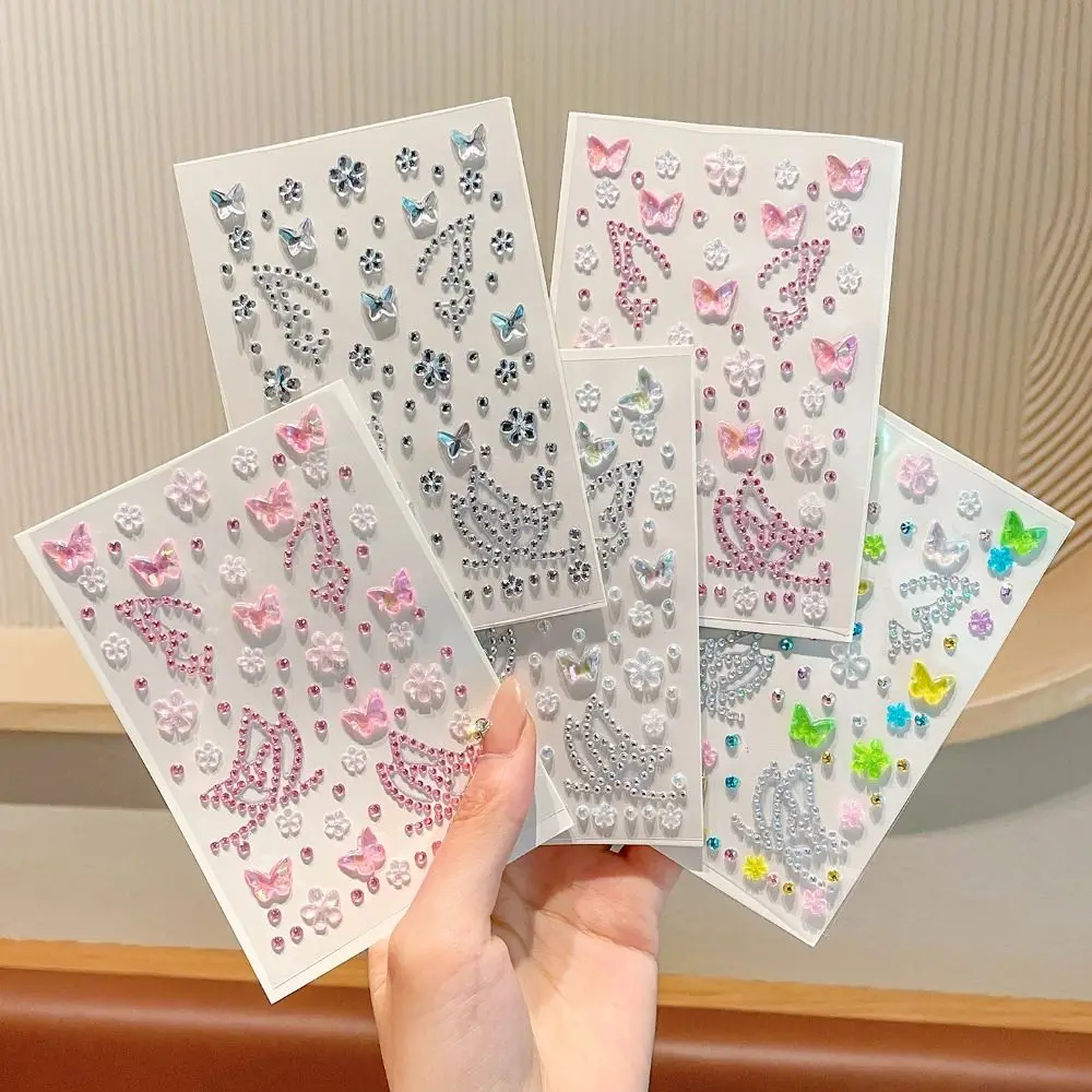 

New Sparkling 3D Tattoo Sticker Butterfly Self-Adhesive Face Stickers Gift DIY Stage Makeup Stickers Jewels Decor