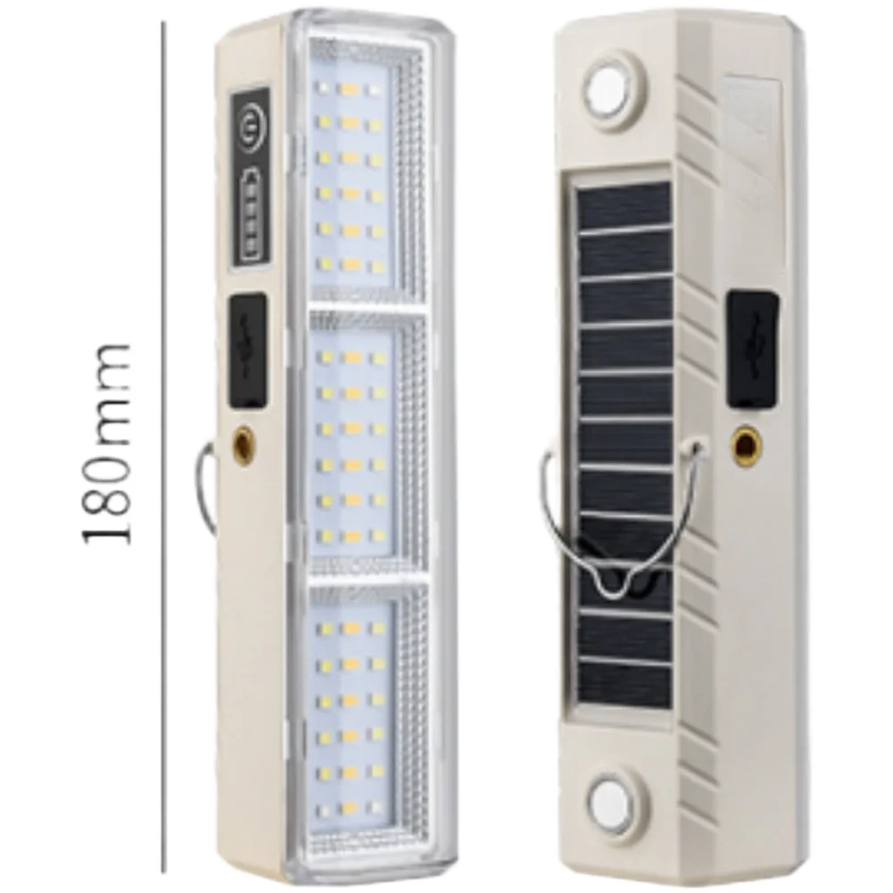 2000mAh 4000mAh Rechargeable Camping Light with Solar USB C Charging and Six Brightness Settings for Outdoor Use