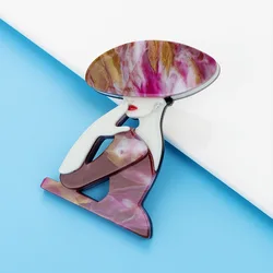 handmade fashion jewelry accessories acrylic cartoon character brooch