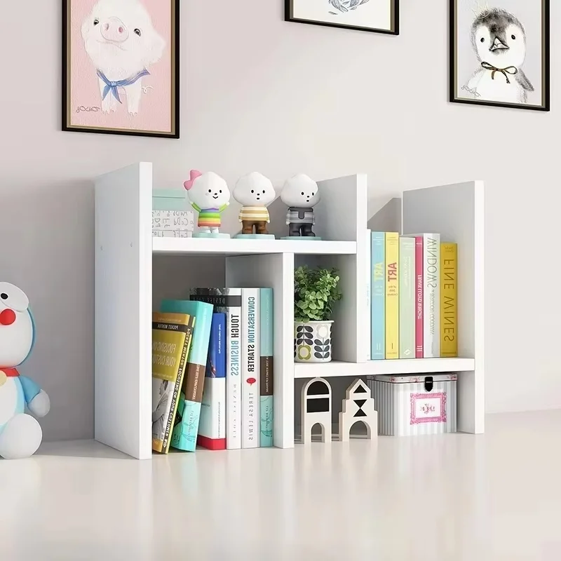 Telescopic Study On The Desktop Simple Ins Bookshelf Desk Shelves Finishing Rack Storage Rack Office Children Dormitory Bookcase