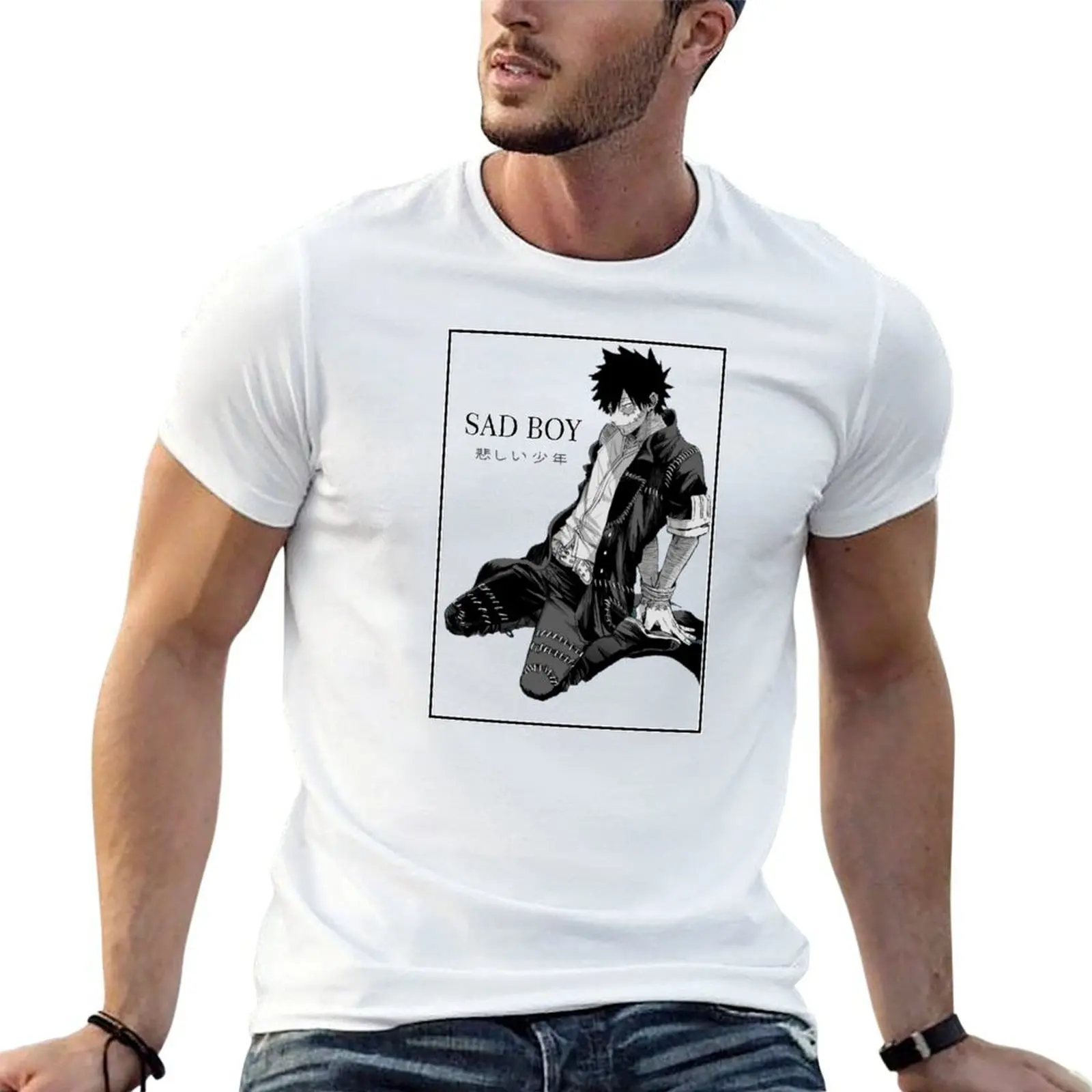 Anime Dabi SAD BOY T-Shirt anime stuff designer shirts designer t shirt men