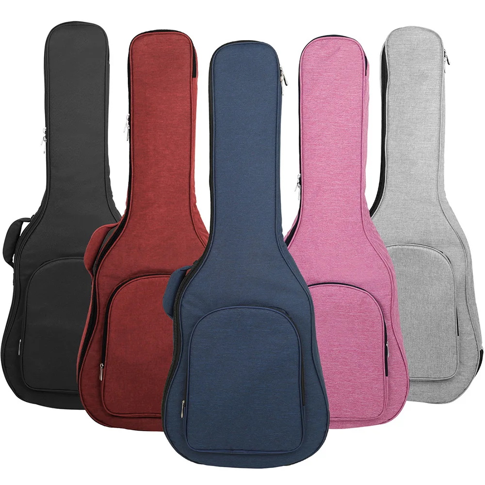 

40/41 Inch Acoustic Guitar Case Gig Bag Oxford Fabric Waterproof Plus Cotton Backpack Double Straps Padded Cotton Soft Case