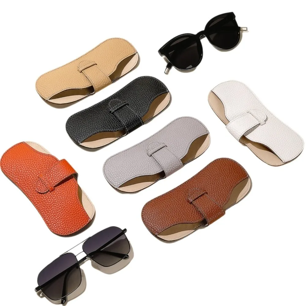 

Fashion PU Leather Glasses Case Soft Cover Unisex Design Sunglasses Organizer Protective Case Travel Pouch Outdoor Activities