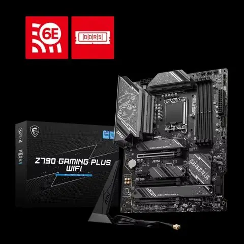 MSI Mainboard Z790 GAMING PLUS WIFI DDR5 Computer Motherboard Support CPU 14700KF/14700K/14900KF(Intel Z790/LGA 1700)