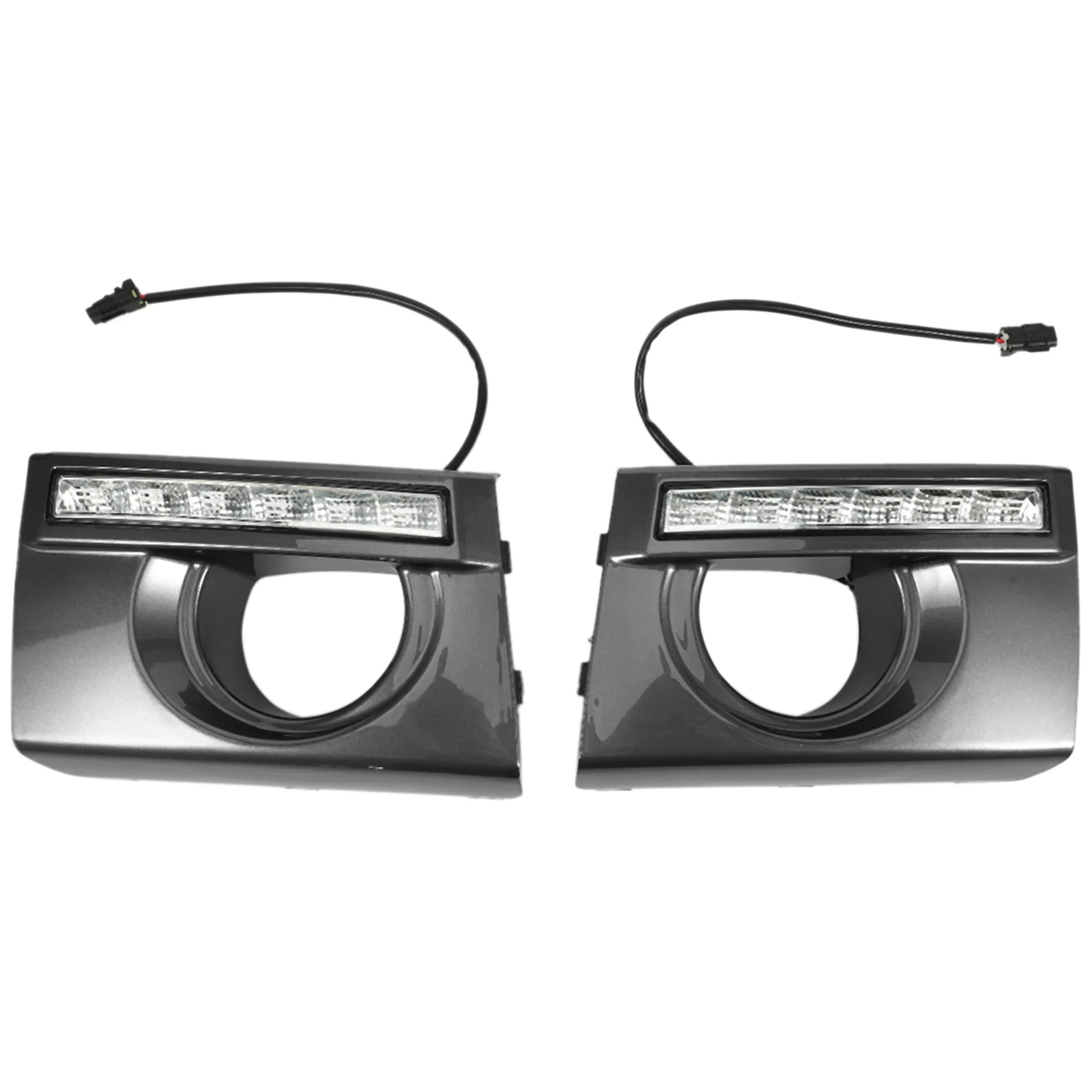 1 Pair Car Daytime Running Light DRL LED Daylight Fog Lamp Cover For Hyundai Tucson 2005-2009