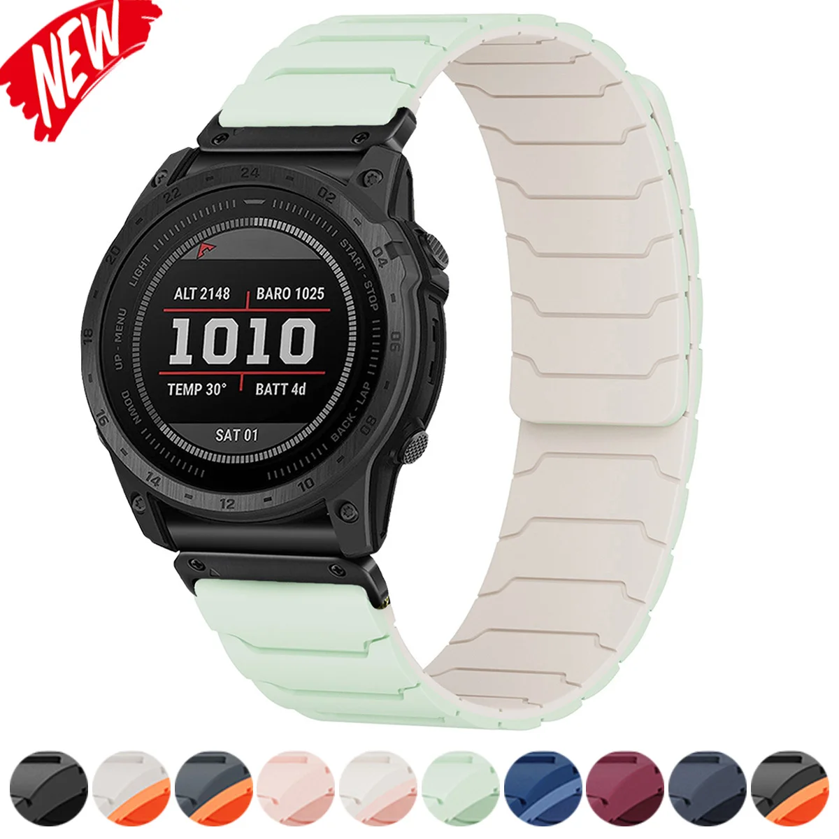 22/26mm Two tone magnetic strap for Garmin Fenix 8 7 7X PRO 6X 3 3hr 6x PRO silicone band for garmin watch smartwatch bracelet