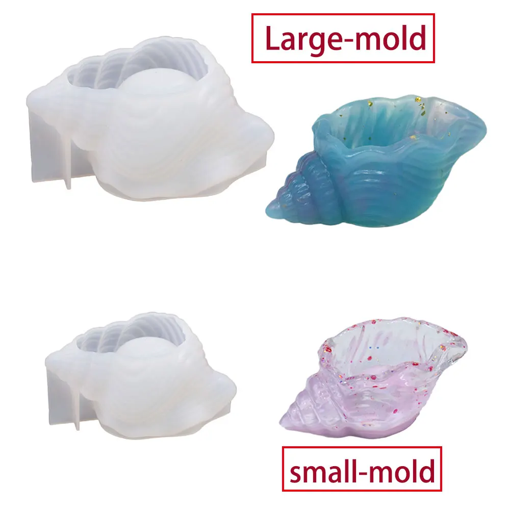 Conch Candle Cup Silicone Mold Cute Scallop Starfish Tray Candle Candle Holder Gypsum Cement Resin Clay Mold