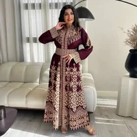 Ramdan Eid imprimer Jalabiya femmes musulmanes fermeture éclair Robe longue Robe dubaï Abaya tenues caftan ethnique Islam vêtements Caftan robes 1