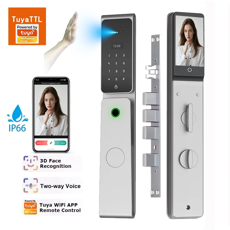 F038 TTL Smart Digital Door Lock Keyless Entry for Home & Apartment for Wood & Steel WiFi Network Compatible