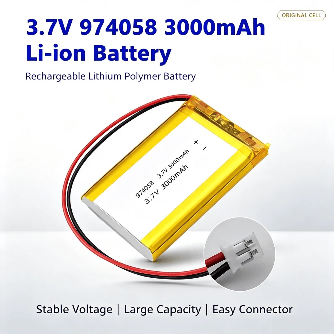3000mAh 974058 3.7V Lipo Battery Lithium Polymer Batteries For Massage Meter GPS Navigator Aeromodelling Rechargeable Cell PH2.0