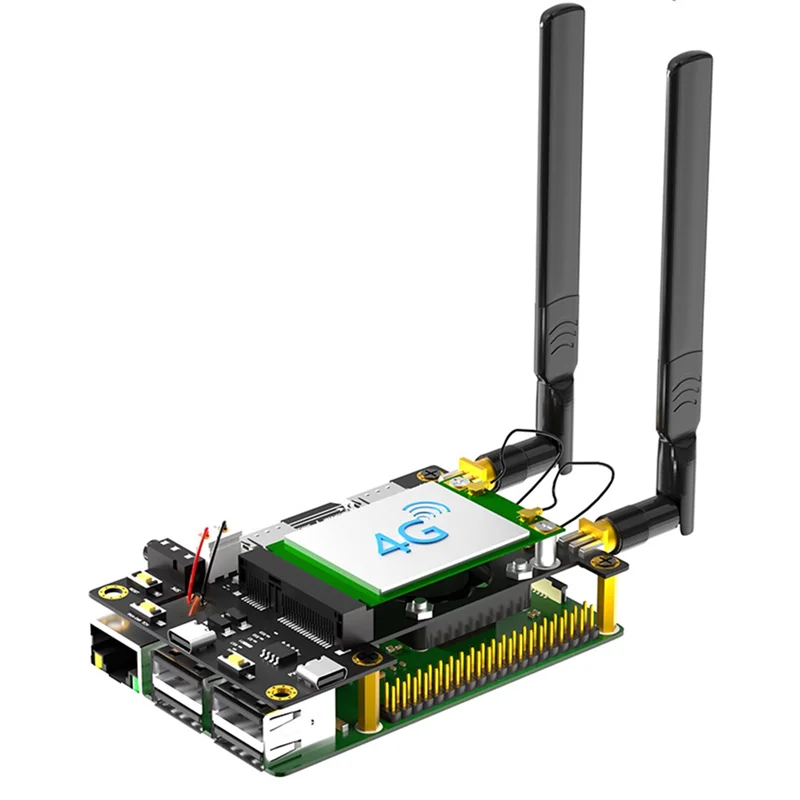 

New--4G 3G LTE WWAN Modem Mini PCI-E Mpcie Wireless Module Adapter 2 Nano SIM Card Holder Antennas For Raspberry Pi 4 3 2 B+