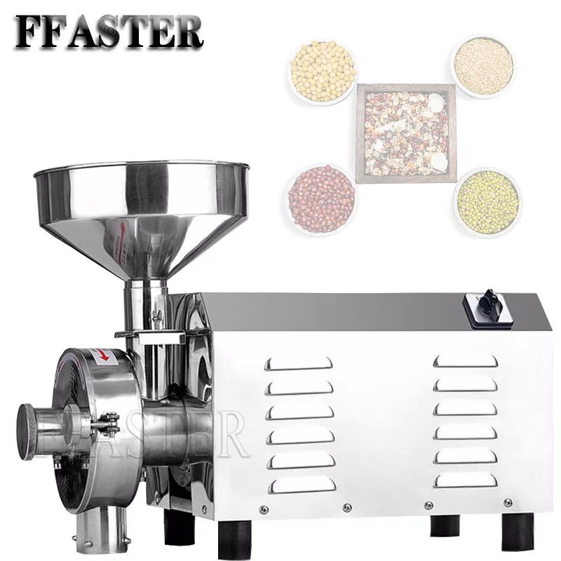 

Electric Grain Grinder Commercial Grinding Machine for Dry Grain Soybean Corn Spice Coffee Bean Wheat Rice