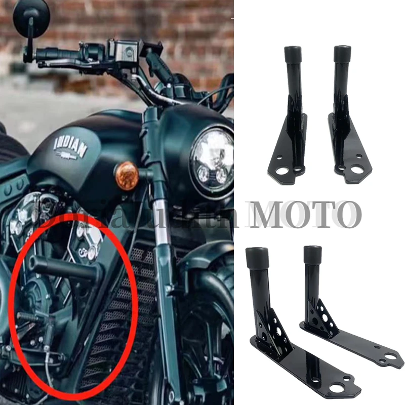 

For Indian Scout and Scout Bobber MOTO Front Bumper Accessories Custom Motorcycle Rear Highway Bars Black