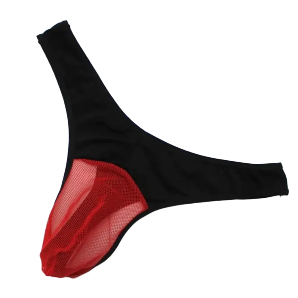 

Men Splicing Briefs Mesh Pouch Sheer Sexy Lingerie Breathable Underwear For Man Low Rise Japanese Thongs G-String Men's Panties