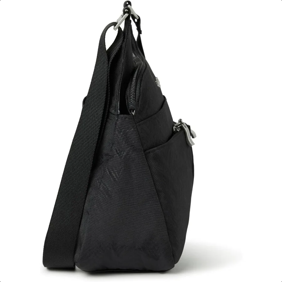 Cross Over Crossbody Women 11x8.5 Medium Travel Bag Lightweight WaterResistant Nylon Organized Handbag Purse